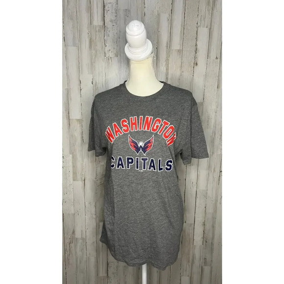 NWT NHL Washington Capitals Heathered Gray Short Sleeve T-Shirt Men's Medium - Picture 2 of 5